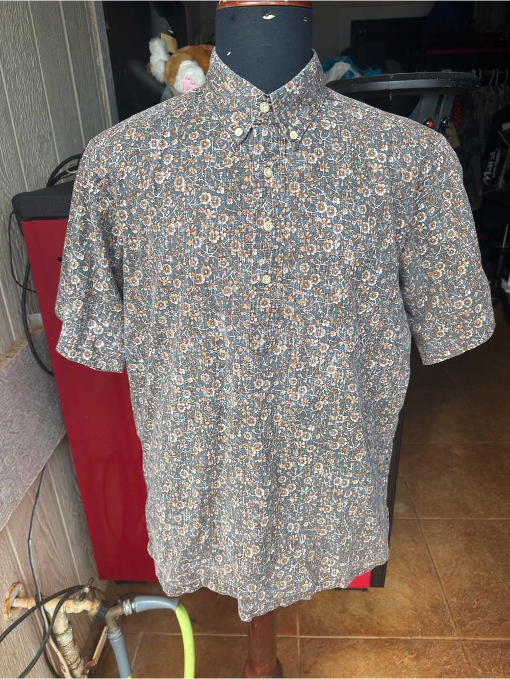 PreOwned Reyn Spooner Classic Hawaiian Print Pullover Men's Large